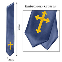 GradPlaza Choir Stole with Embroidery Crosses Adults' Traditional Church Choir Stoles 60"