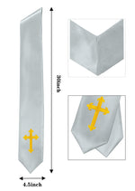 GradPlaza Choir Stole with Embroidery Crosses Adults' Traditional Church Choir Stoles 60"
