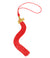 Shiny Graduation Cap and Gown with Tassel Charm Red