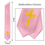 GradPlaza Choir Stole with Embroidery Crosses Adults' Traditional Church Choir Stoles 60"