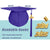 Matte Graduation Cap and Gown with Tassel Charm Unisex Purple