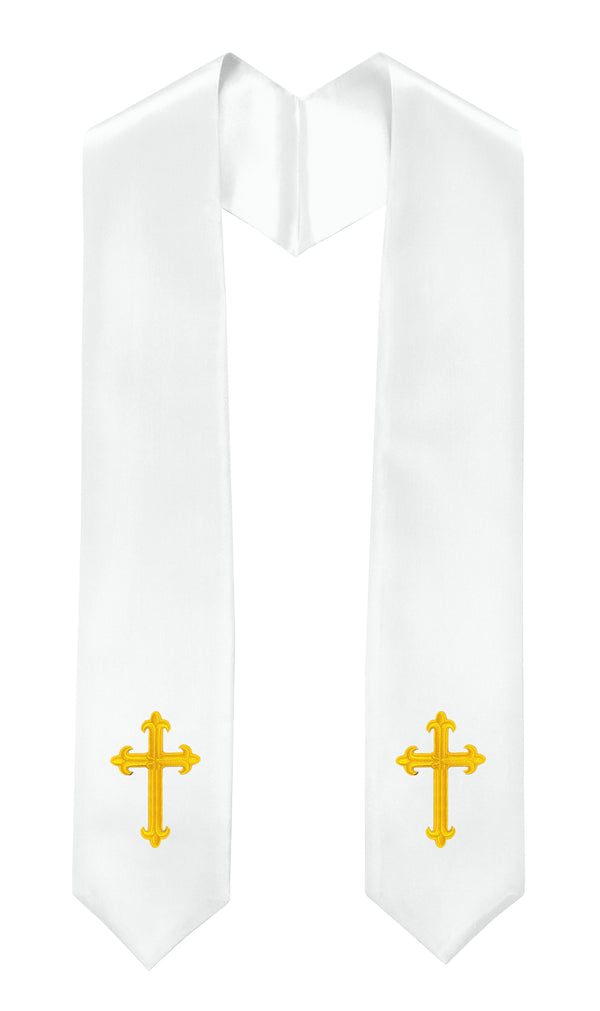 GradPlaza Choir Stole with Embroidery Crosses Adults' Traditional Church Choir Stoles 60"