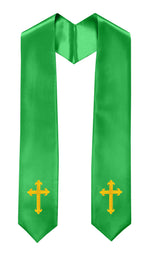 GradPlaza Choir Stole with Embroidery Crosses Adults' Traditional Church Choir Stoles 60"
