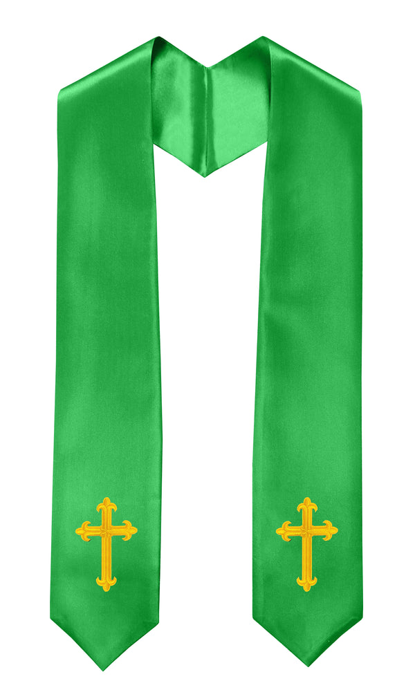 GradPlaza Choir Stole with Embroidery Crosses Adults' Traditional Church Choir Stoles 60"