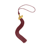 Shiny Graduation Cap and Gown with Tassel Charm Maroon