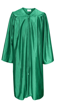 Shiny Graduation Cap and Gown with Tassel Charm Forest Green