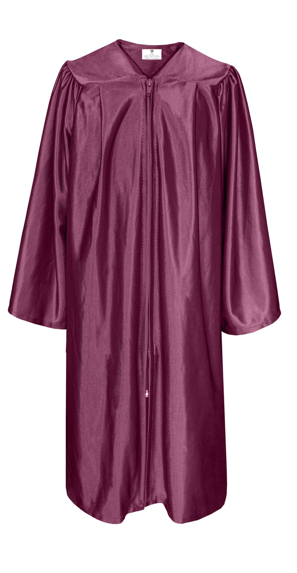 Shiny Graduation Cap and Gown with Tassel Charm Maroon