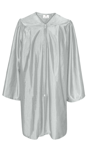 Shiny Kindergarten Graduation Gown/ Children Choir Gown Silver