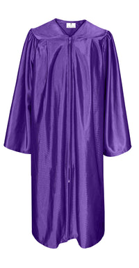 Shiny Graduation Cap and Gown with Tassel Charm Purple
