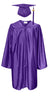 Shiny Kindergarten Graduation Gown Cap & Tassel Charm Purple