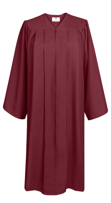 Matte Graduation Gown Choir Robe for Confirmation Baptism Maroon