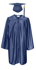 Shiny Kindergarten Graduation Gown Cap & Tassel Charm Navy