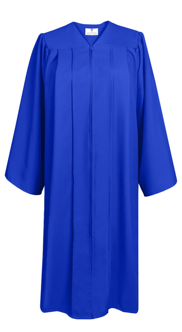 Matte Graduation Gown Choir Robe for Confirmation Baptism Royal Blue