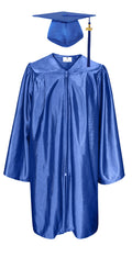 Shiny Kindergarten Graduation Gown Cap & Tassel Charm Royal Blue