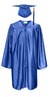 Shiny Kindergarten Graduation Gown Cap & Tassel Charm Royal Blue
