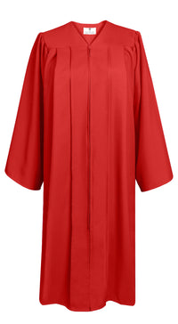 Matte Graduation Gown Choir Robe for Confirmation Baptism Red