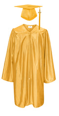 Shiny Kindergarten Graduation Gown Cap & Tassel Charm Gold