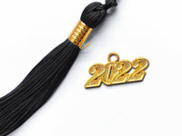 Matte Adult Graduation Cap with Graduation Tassel Charm Black