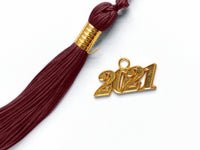 Shiny Kindergarten Graduation Gown Cap & Tassel Charm Maroon
