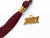 Shiny Kindergarten Graduation Gown Cap & Tassel Charm Maroon