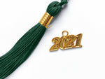 Shiny Kindergarten Graduation Gown Cap & Tassel Charm Forest Green