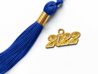 Matte Adult Graduation Cap with Graduation Tassel Charm Royal Blue (One Size Fits All)