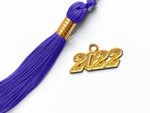Matte Adult Graduation Cap with Graduation Tassel Charm Purple (One Size Fits All)
