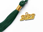 Matte Adult Graduation Cap with Graduation Tassel Charm Forest Green (One Size Fits All)