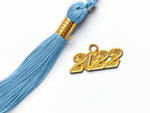 Matte Adult Graduation Cap with Graduation Tassel Charm Sky Blue (One Size Fits All)