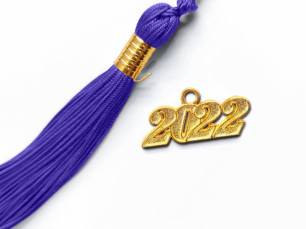 Shiny Adult Graduation Cap Tassel Charm Purple (One Size Fits All)