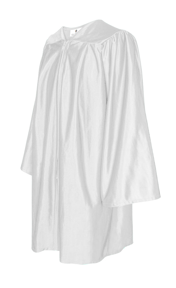 Shiny Kindergarten Graduation Gown/ Children Choir Gown White