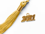 Shiny Kindergarten Graduation Gown Cap & Tassel Charm Gold