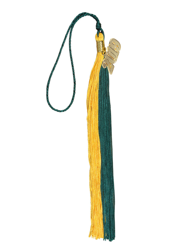 Graduation Tassel Double Colors with Gold/Silver Year Charm