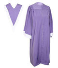 Classic Choir Robe with V Stole Purple+White