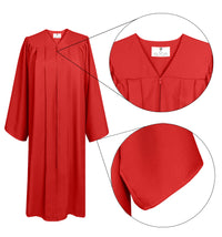 Matte Graduation Gown Choir Robe for Confirmation Baptism Red