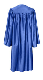 Shiny Graduation Cap and Gown with Tassel Charm Royal Blue