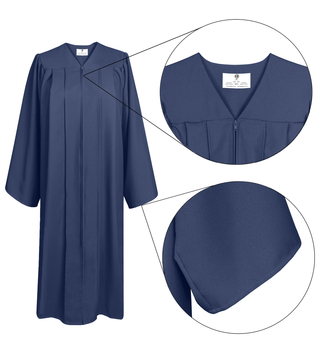 Matte Graduation Gown Choir Robe for Confirmation Baptism Navy – GradPlaza