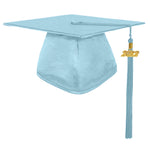Shiny Graduation Cap and Gown with Tassel Charm Sky Blue