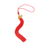Shiny Graduation Cap and Gown with Tassel Charm Red