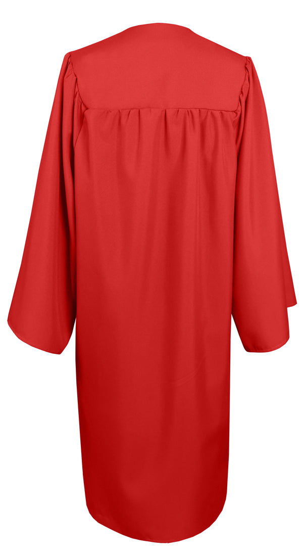 Matte Graduation Gown Choir Robe for Confirmation Baptism Red