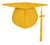 Matte Adult Graduation Cap with Graduation Tassel Charm Gold (One Size Fits All)