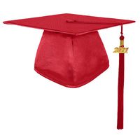 Shiny Kindergarten Graduation Gown Cap & Tassel Charm Red