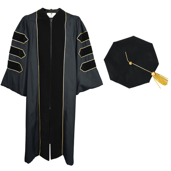 Deluxe Doctoral Graduation Gown & Tam Package