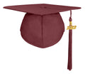 Matte Adult Graduation Cap with Graduation Tassel Charm Maroon (One Size Fits All)