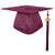 Shiny Kindergarten Graduation Cap Tassel Charm Maroon  (One Size Fits All)