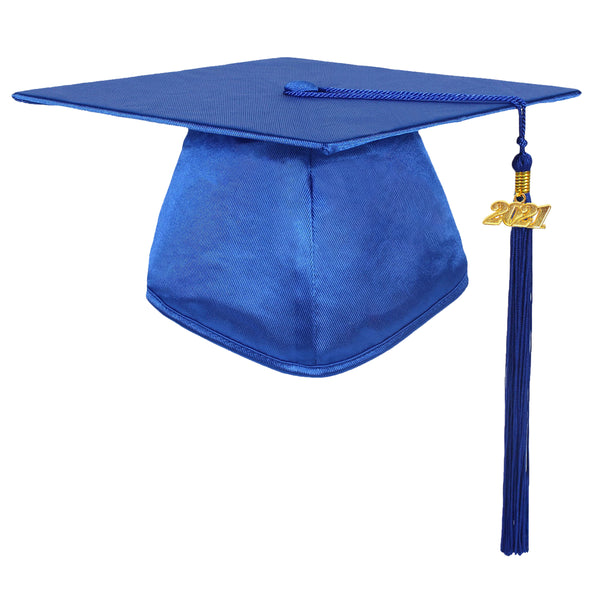 Shiny Kindergarten Graduation Cap Tassel Charm Royal Blue (One Size Fits All)