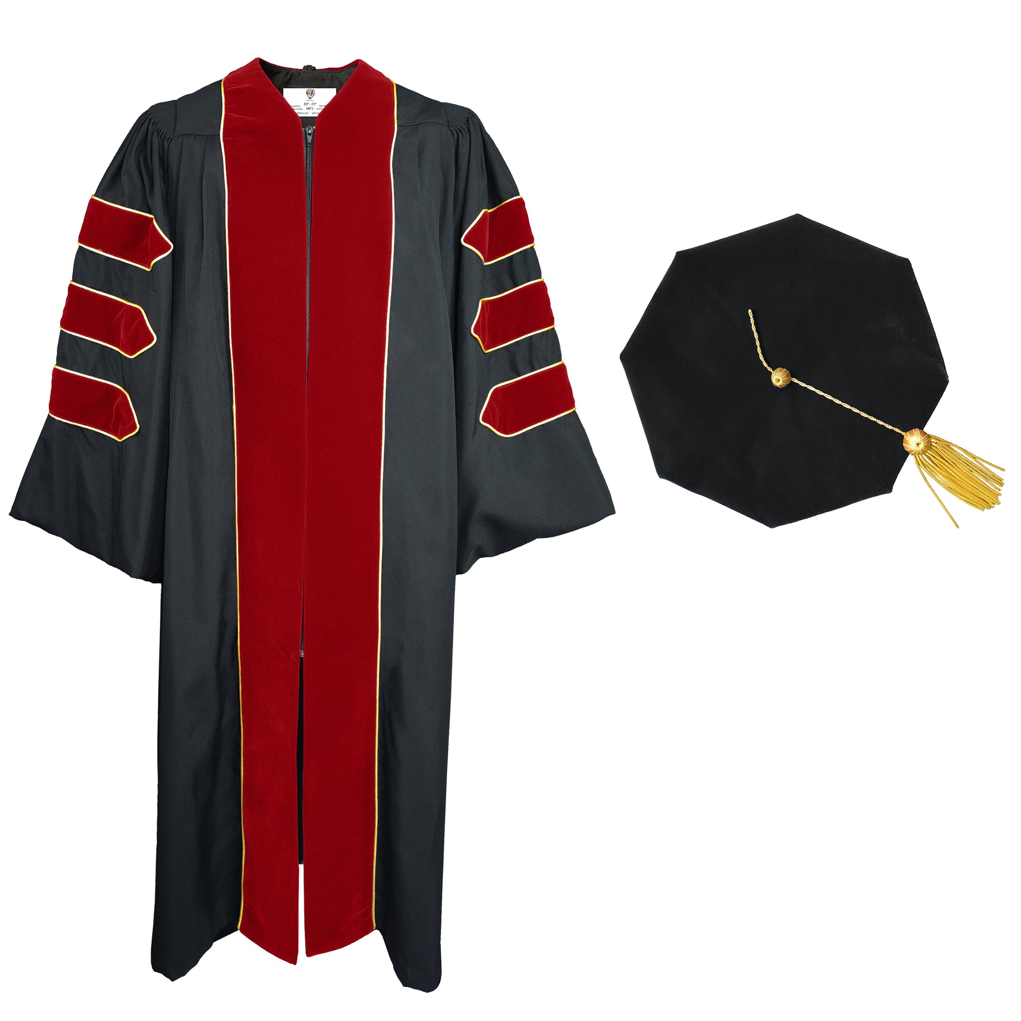 Deluxe Doctoral of Social Work Academic Gown for faculty and Phd. -  TIMELESS silver wool-ti4250582451684
