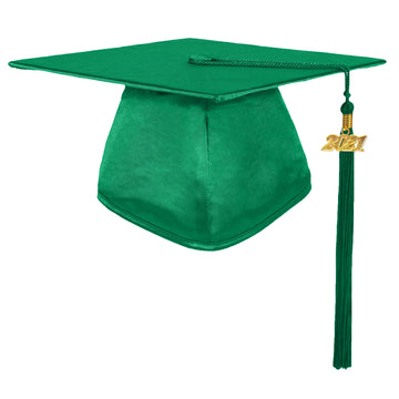 Shiny Kindergarten Graduation Cap Tassel Charm Emerald Green (One Size Fits All)