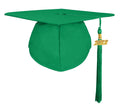 Matte Adult Graduation Cap with Graduation Tassel Charm Emerald Green (One Size Fits All)