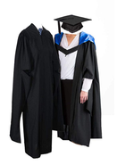 Unisex UK Master Graduation Gown with Hood